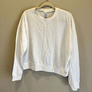 Abound Fleece Crewneck Sweatshirt White‎ Size XL Womens Preowned